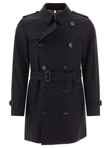 The Short Wimbledon Trench Coat in BLACK .